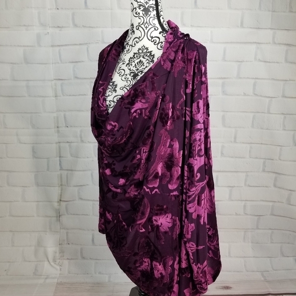 VT Luxe cowl wrap semi sheer cardigan size 3x - Picture 9 of 10